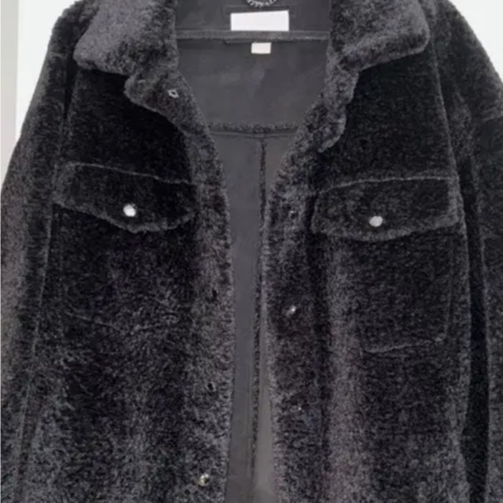 Michael Kors Women's Plus Size Faux-Shearling Shirt Jacket, Created for …